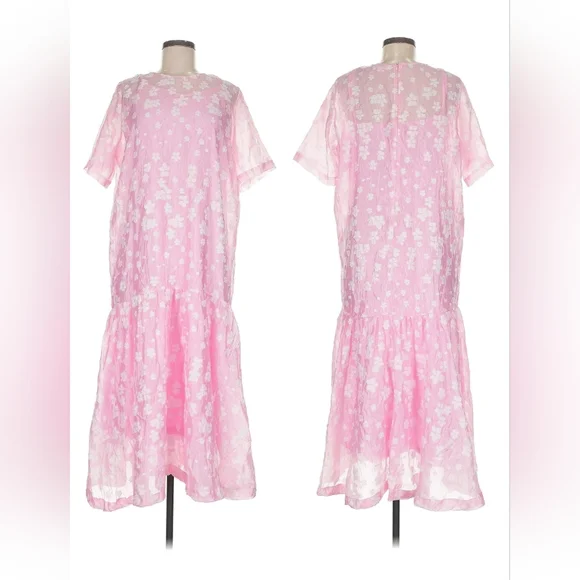 Mable- Pink Floral Maxi Dress - Lightweight Boho Style - Picture 5 of 9